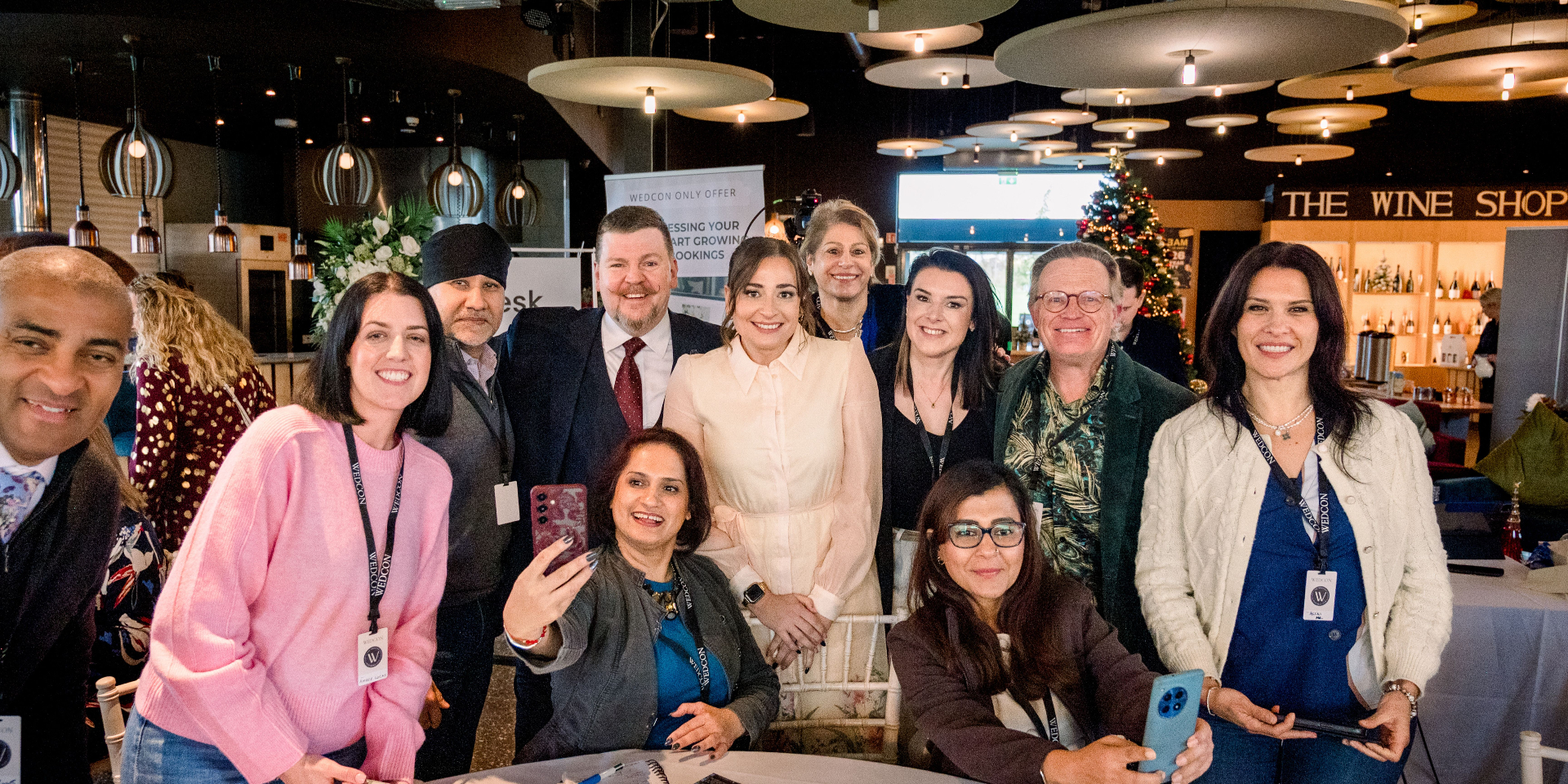 Group of wedding professionals networking at Wedcon