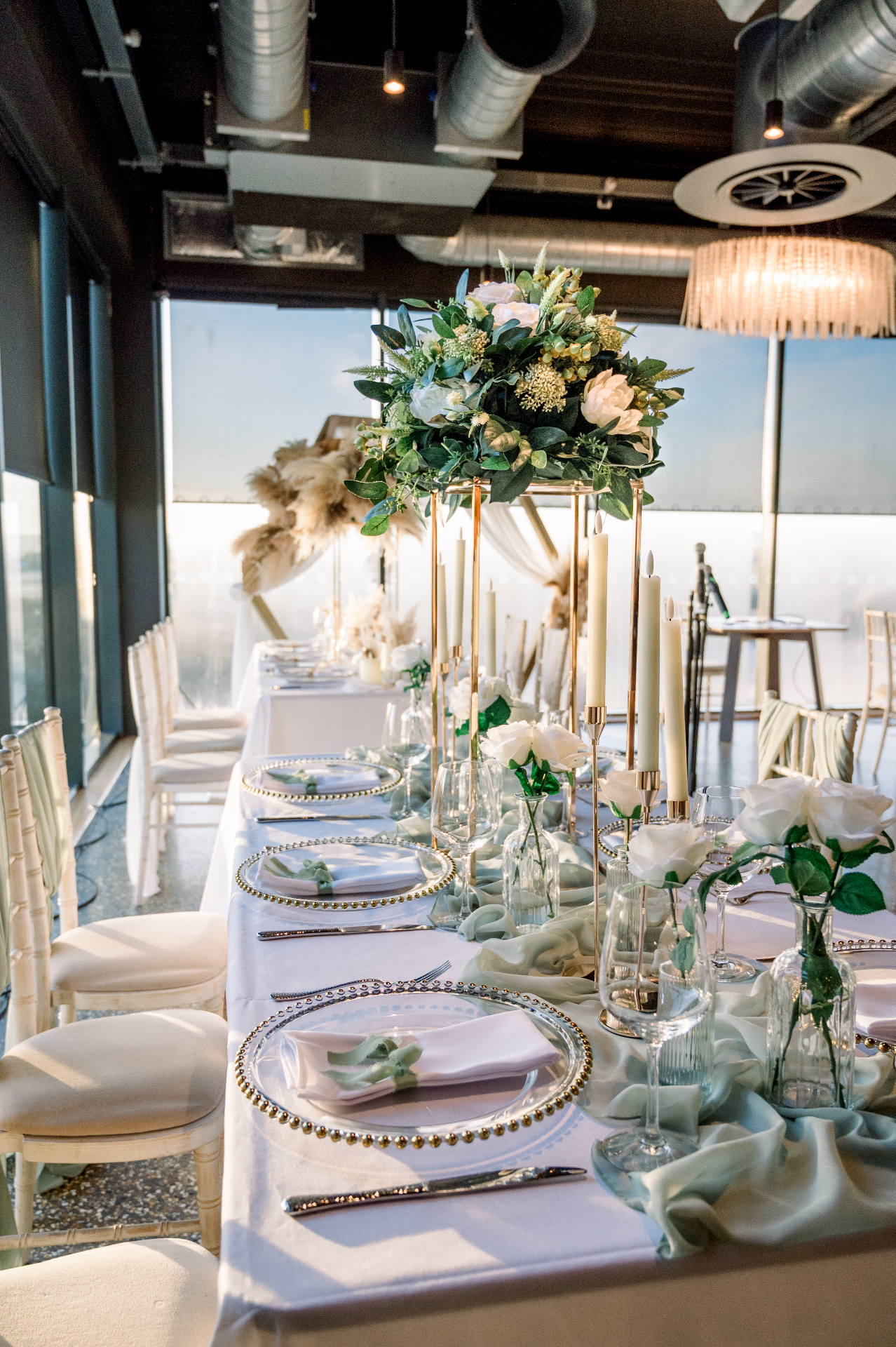 Elegant tablescape detail