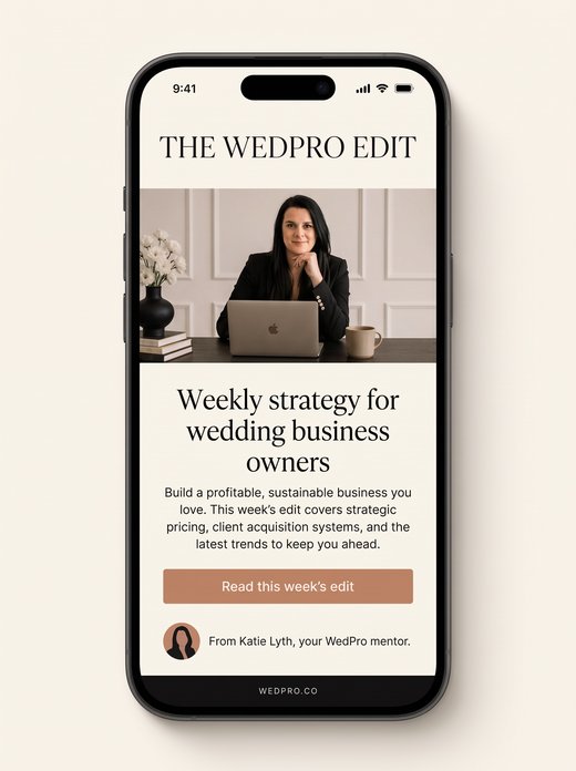 Example of Katie Lyth's newsletter on a mobile phone